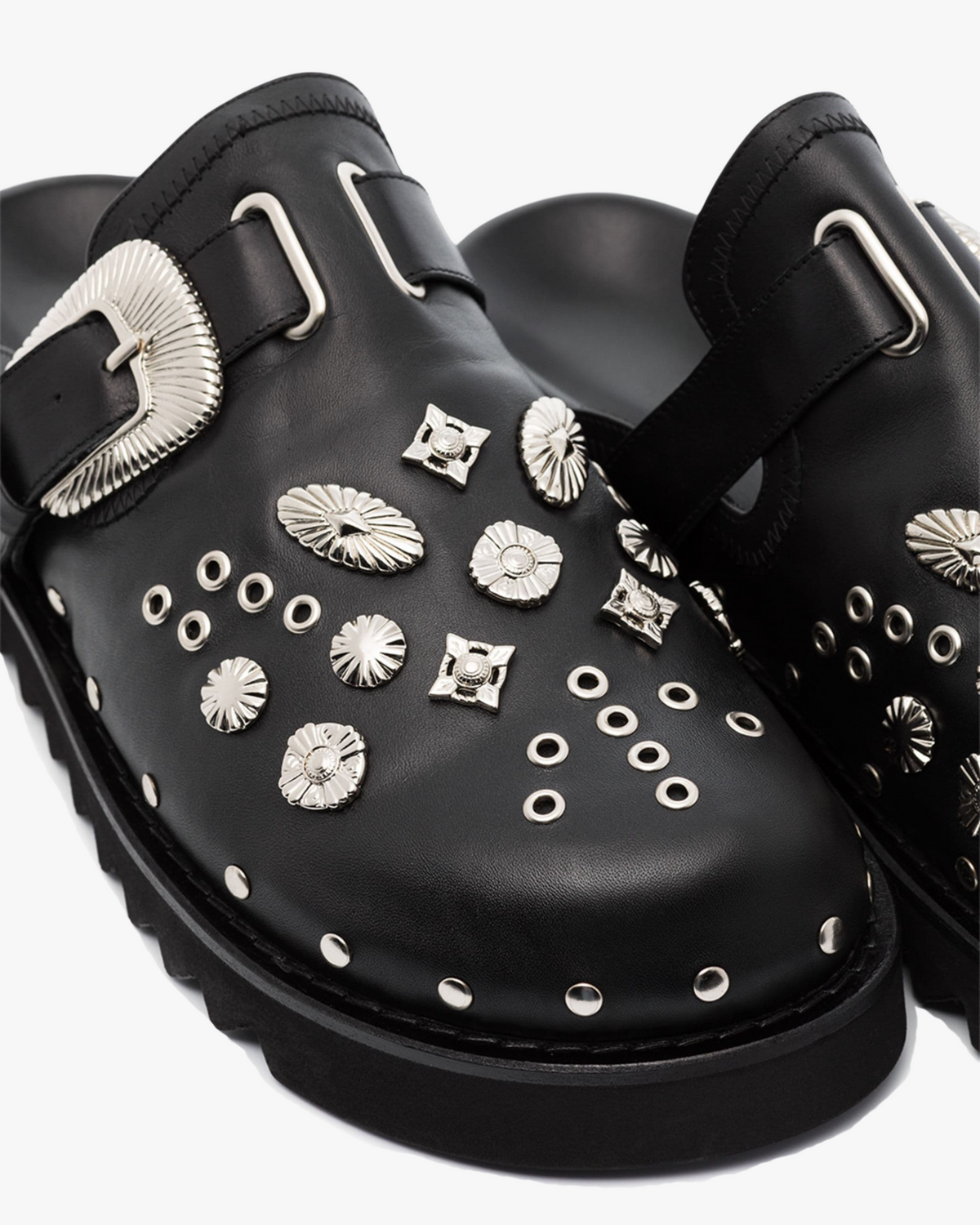 MAZARIN Roma Buckle Leather Sandals