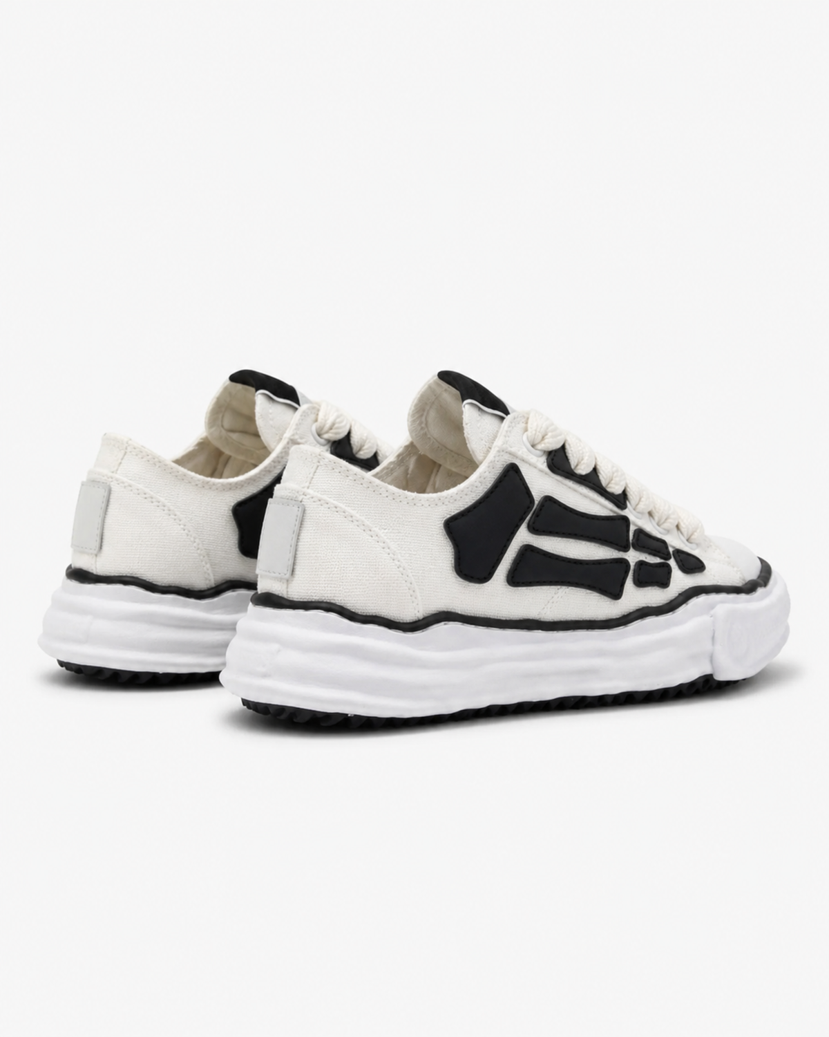 MAZARIN Skeleton Denim Chunky Sneaker - White
