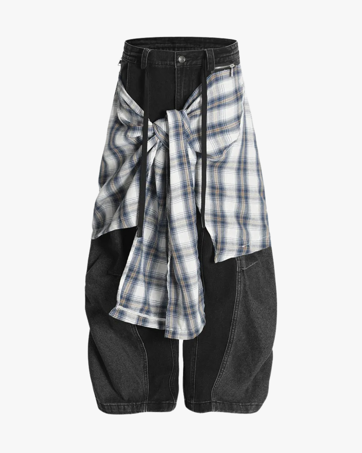 MAZARIN Layer Shift Hybrid Denim Trousers