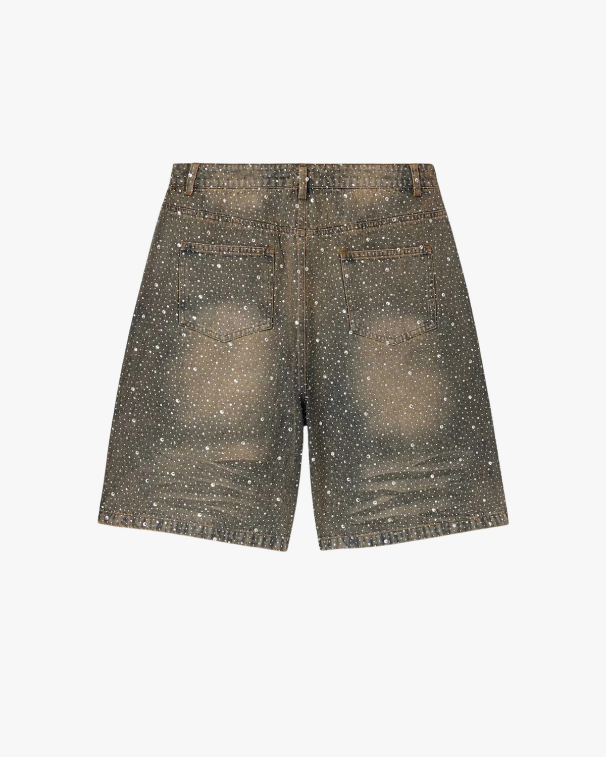 MAZARIN Starfall Crystals Denim Shorts