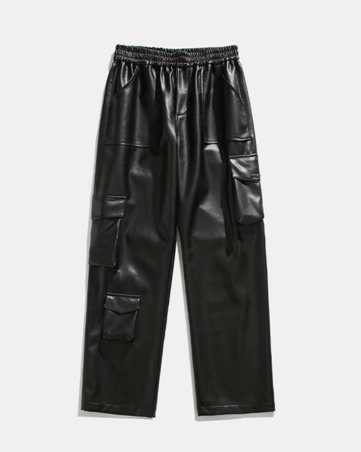 MAZARIN Leather Cargo Pants