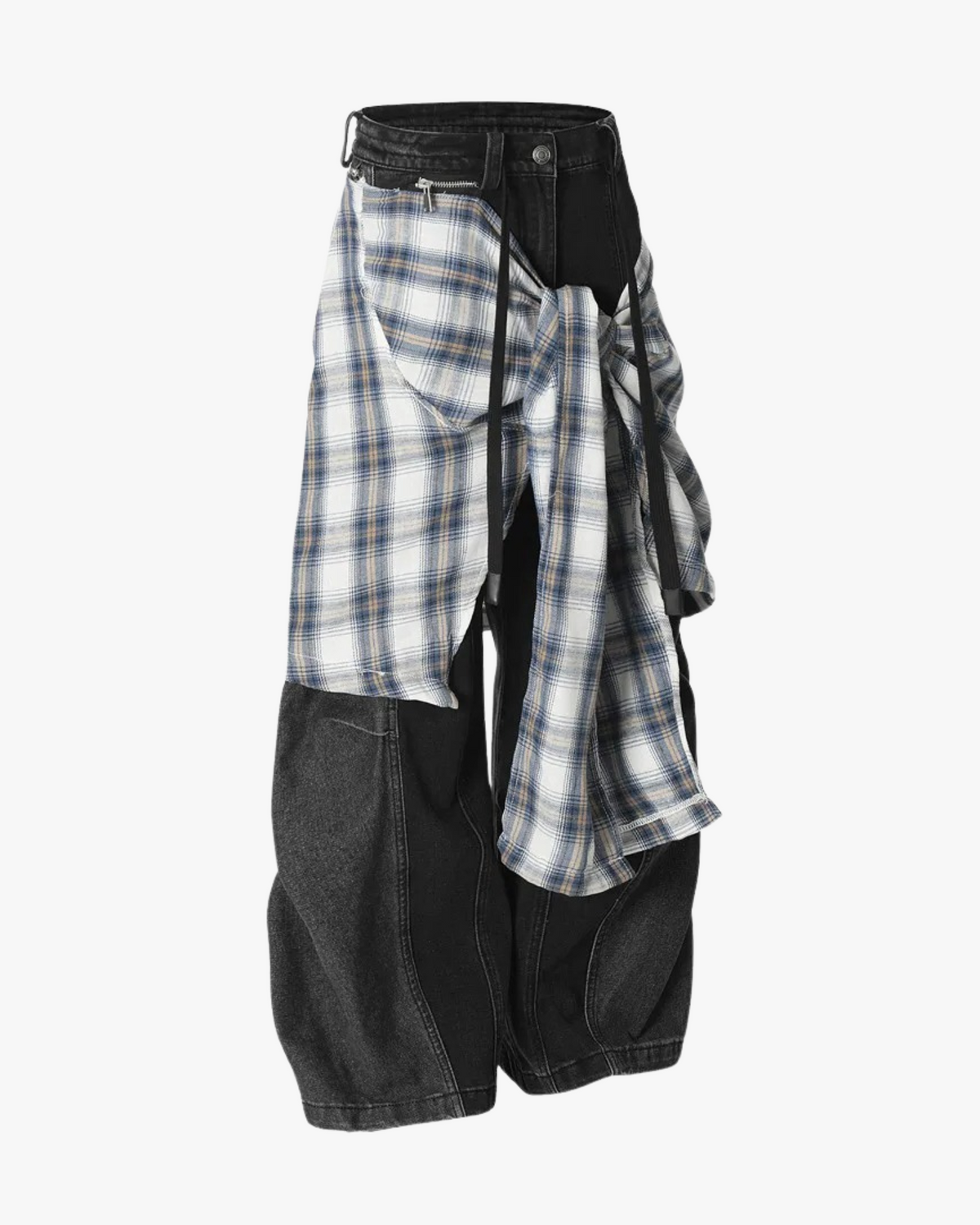 MAZARIN Layer Shift Hybrid Denim Trousers