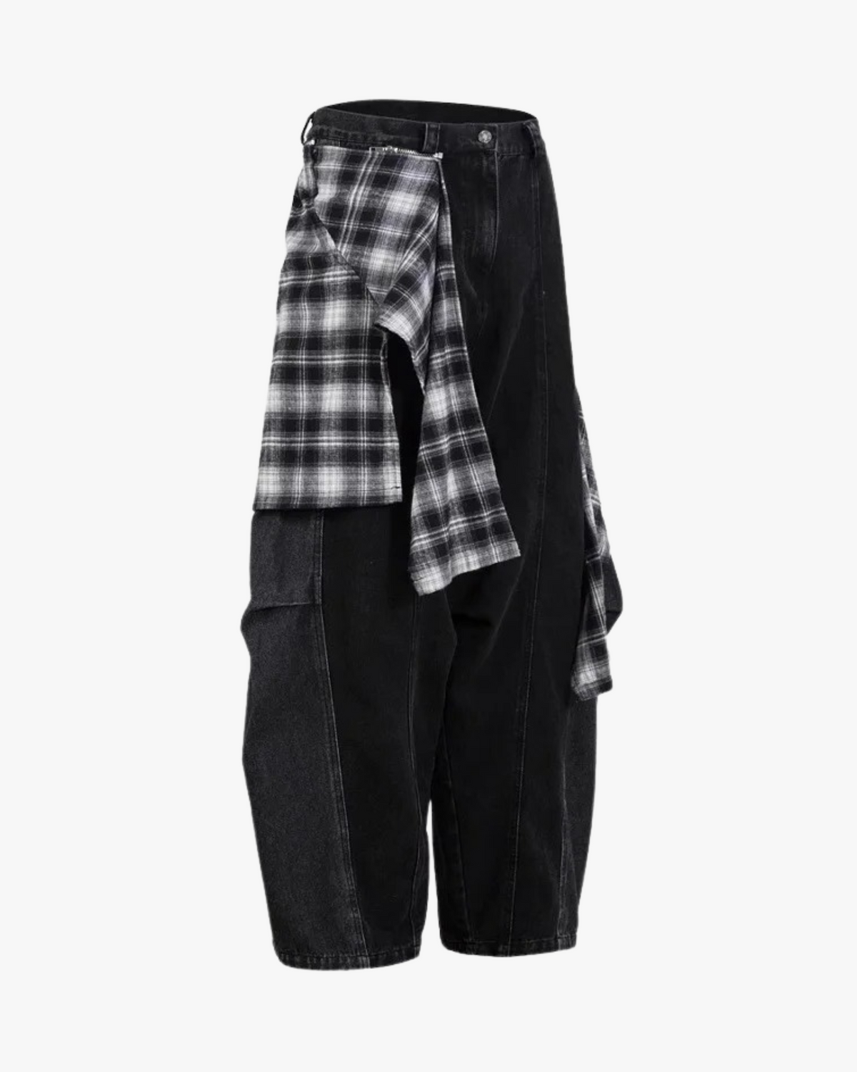 MAZARIN Grunge Layered Jeans
