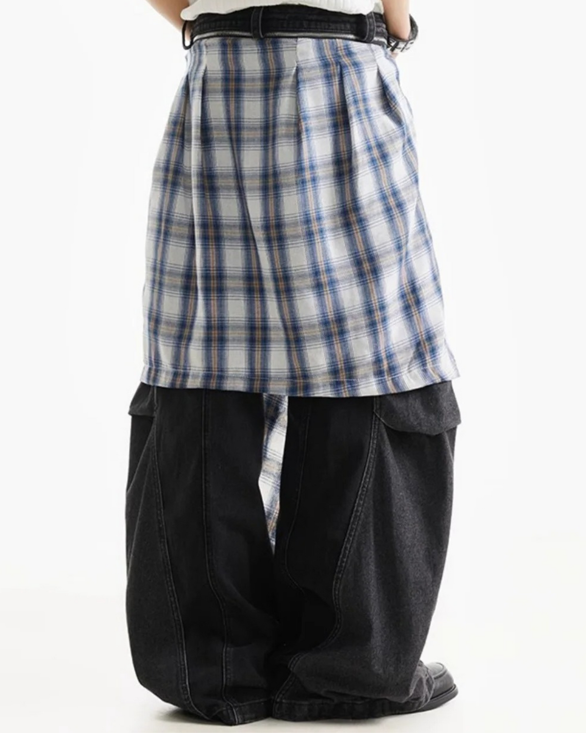 MAZARIN Layer Shift Hybrid Denim Trousers