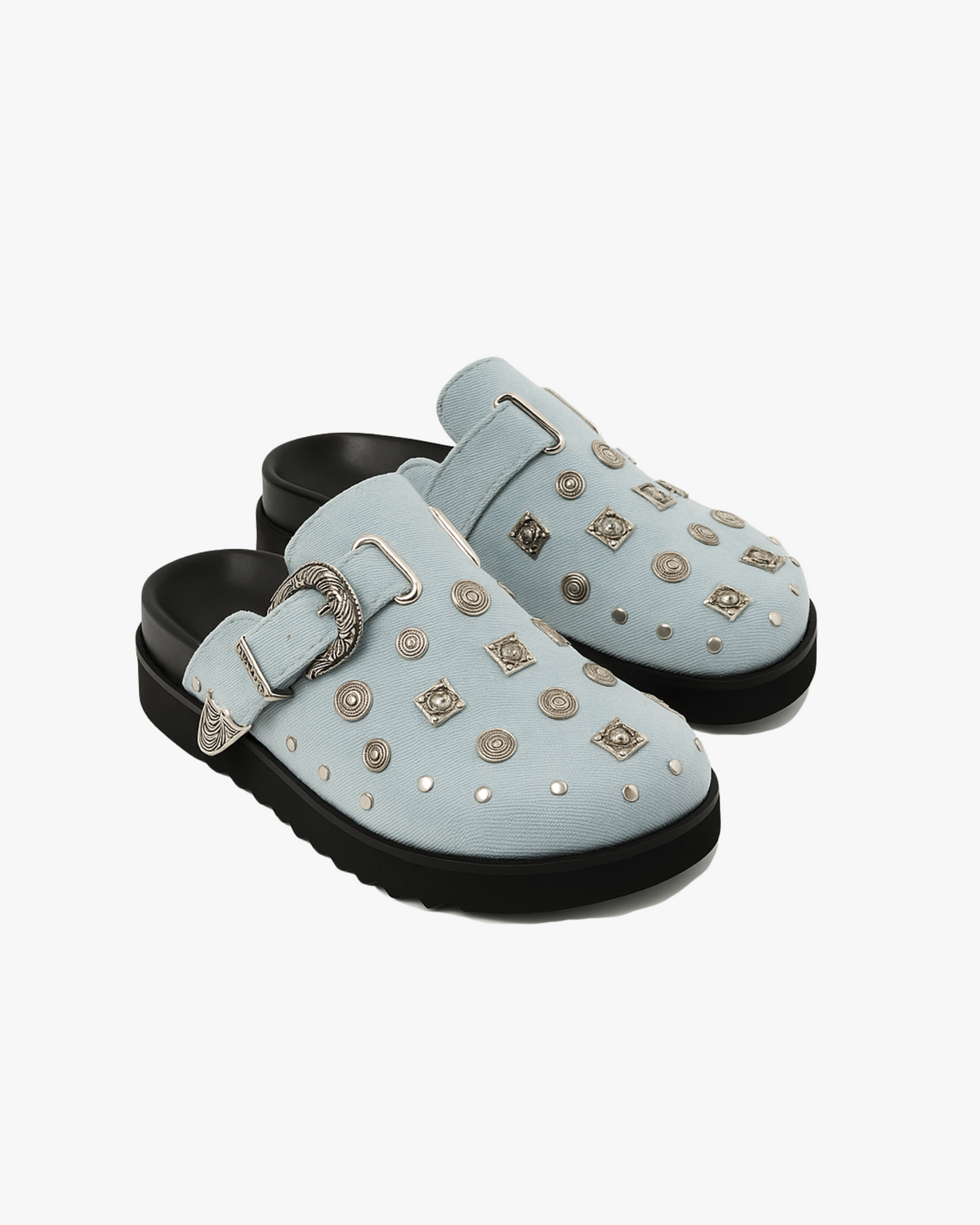 MAZARIN Roma Buckle Leather Sandals