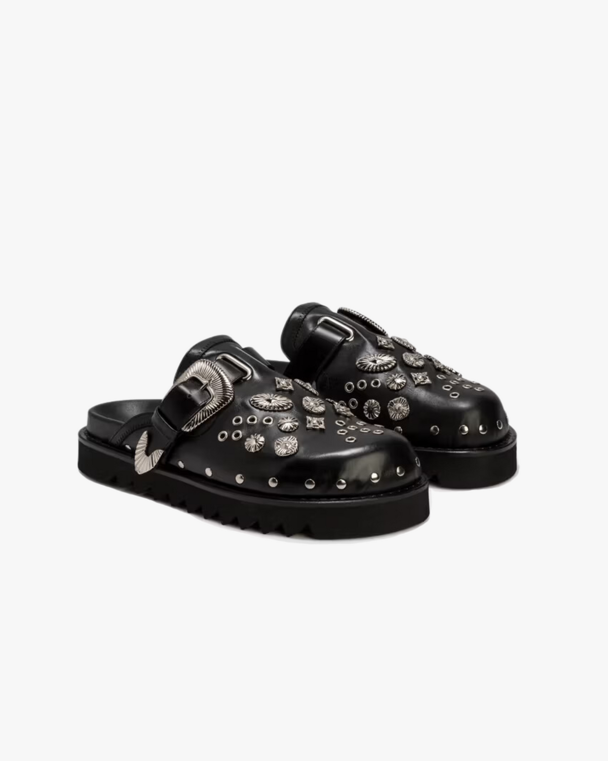 MAZARIN Roma Buckle Leather Sandals