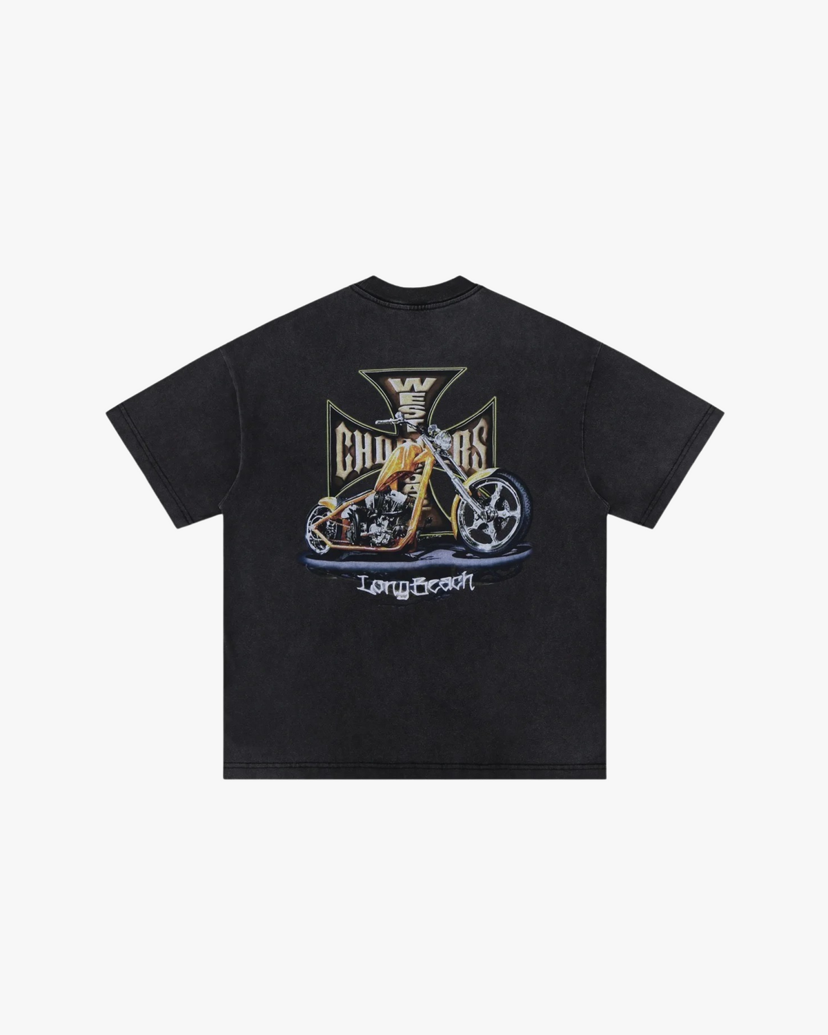 MAZARIN Flame Crest Chopper Tee