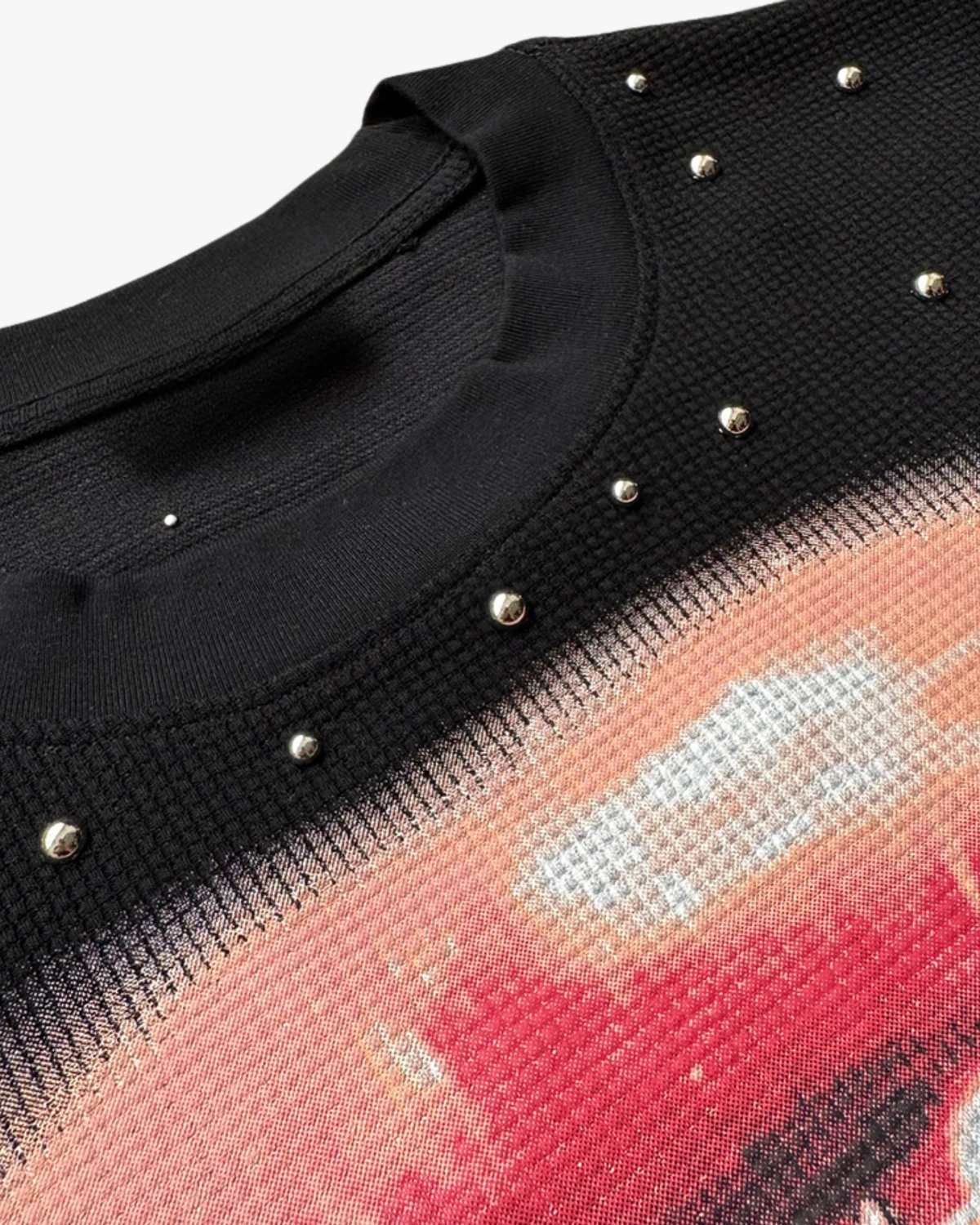 MAZARIN Bite Chain Studded Tee