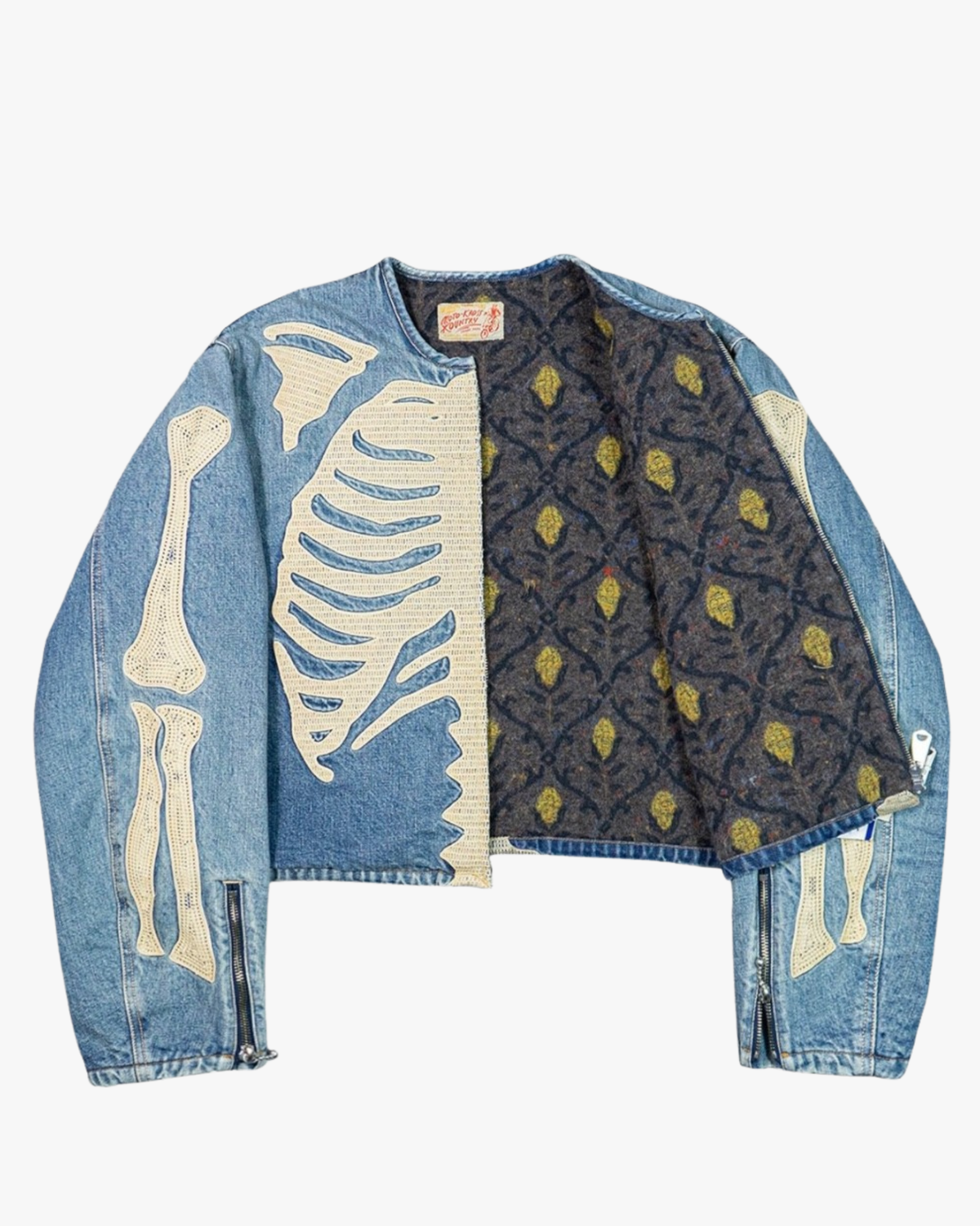 MAZARIN Rider Skeleton Denim Jacket