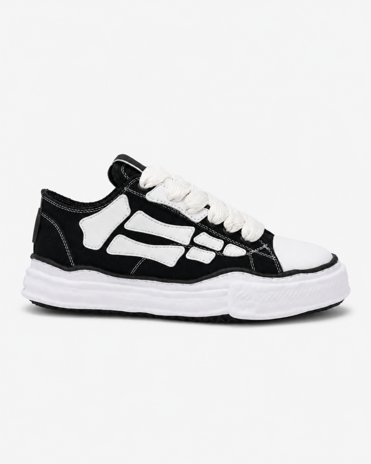 Skeleton Denim Chunky Sneaker - Black