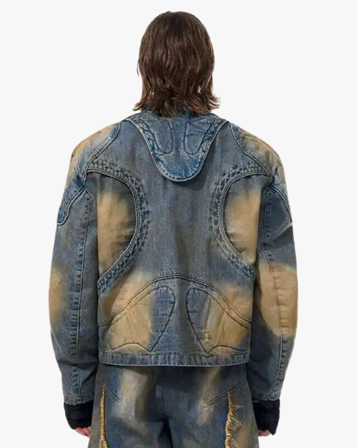 MAZARIN Rider Flame Denim Jacket