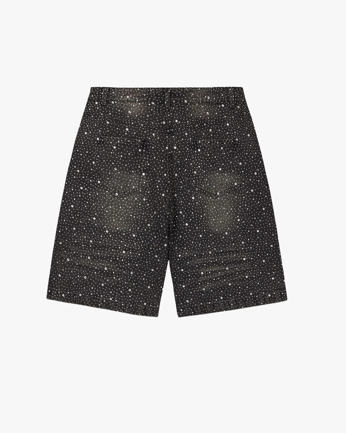MAZARIN Starfall Crystals Denim Shorts