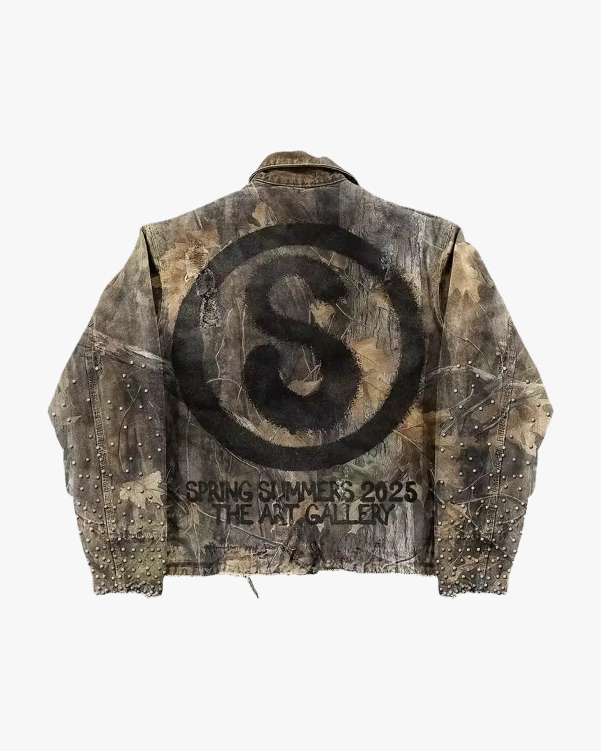 MAZARIN Forest Camo Spray Work Jacket, back view